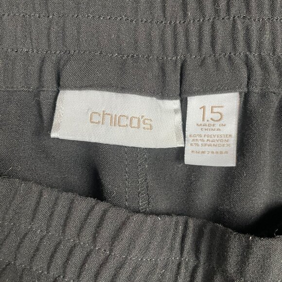 Chicos Pants Womens 1.5/M/10 Office Work Capsule Minimal Basic Stretchy Comfy Cl - Picture 9 of 12